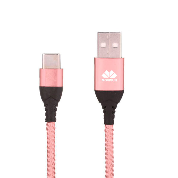 Cable Movisun USB  Tipo C AA-120LT 3.1 trenzado microfibra, carga rápido para teléfonos Android - Imagen 2