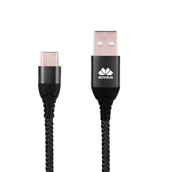 Cable Movisun USB  Tipo C AA-120LT 3.1 trenzado microfibra, carga rápido para teléfonos Android - Imagen 3