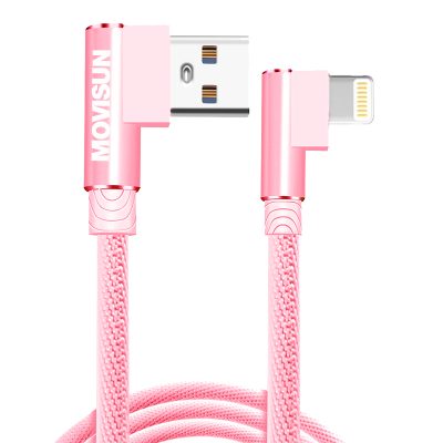 Cable USB de carga rápida para teléfono móvil, cable de datos en L para iPhone