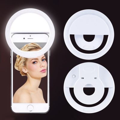 Aro de luz LED para selfie ring 3 niveles de iluminación para todos los teléfonos móviles