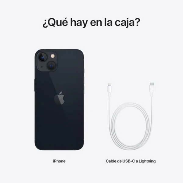 iPhone 13 256GB, 4GB ram, cámara principal 12MP + 12MP, frontal 12MP, 6.1", A15 Bionic, negro - Imagen 2